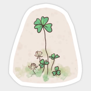 Cancer clover Sticker